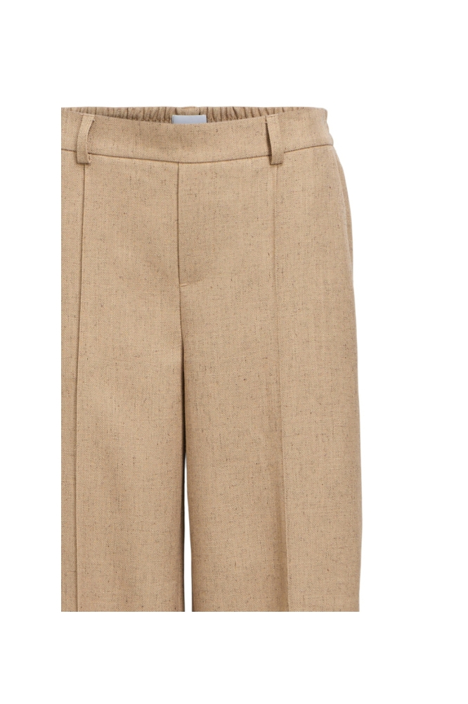 OBJBEA LISA WIDE PANTS 140 23048004 Tannin/Black melange